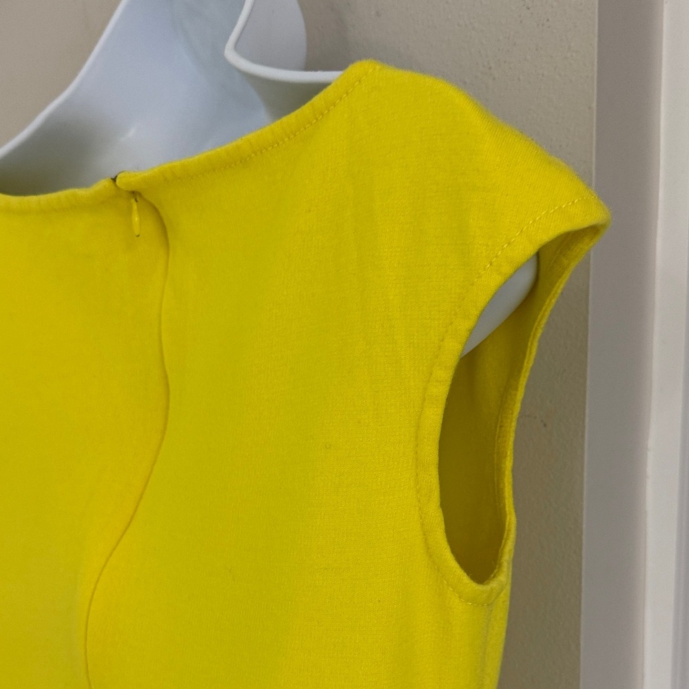 St. John Bright Yellow Asymmetrical Dress - Picture 9 of 15